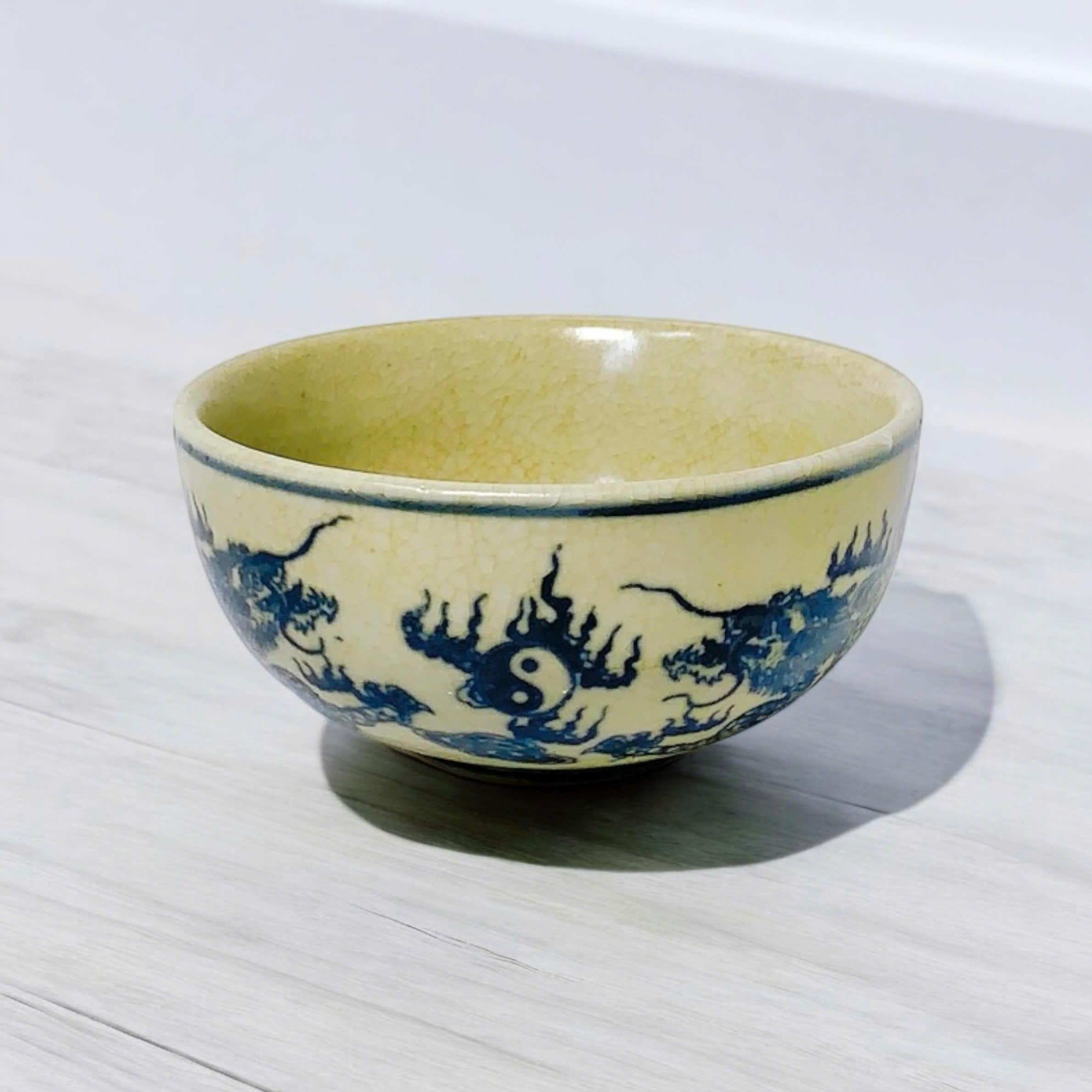 Bát Cúng Họa Tiết Rồng Men Rạn Cổ Gốm Sứ Bát Tràng - Phúc Lộc Viên Minh - PL087