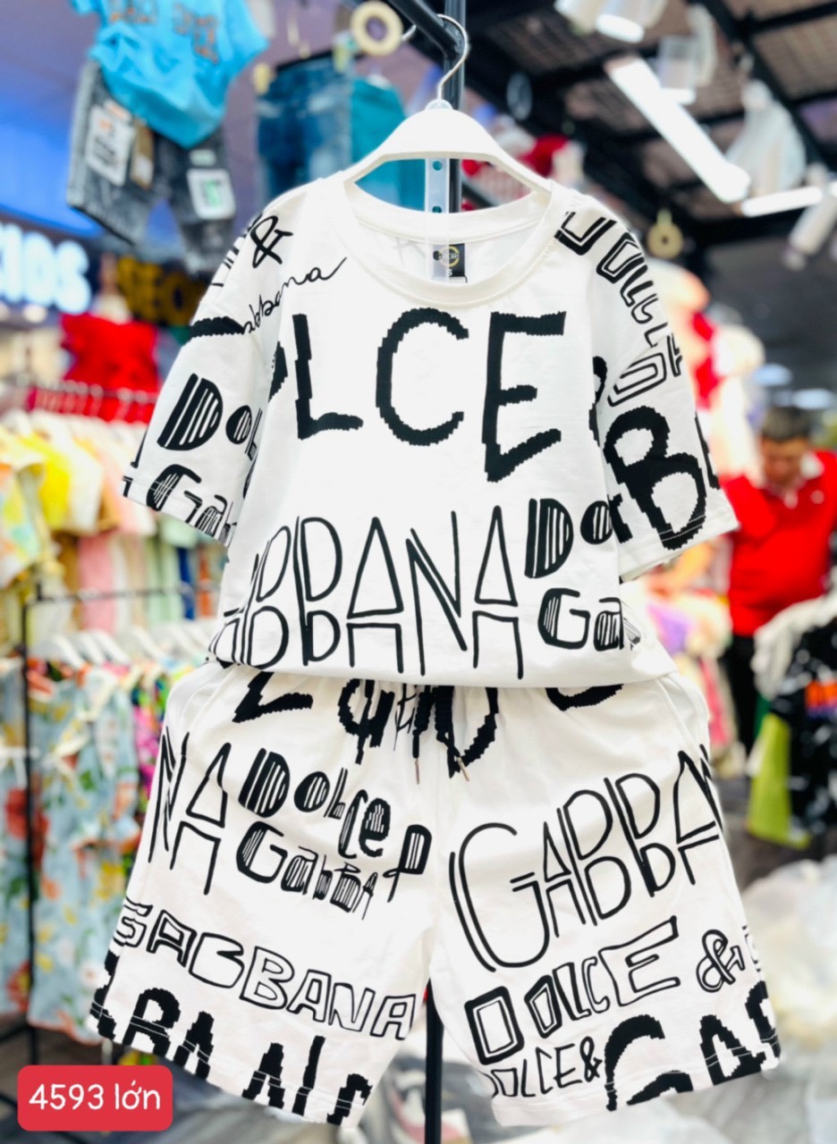Bộ bé trai cotton in hình LCE (26-42kg)