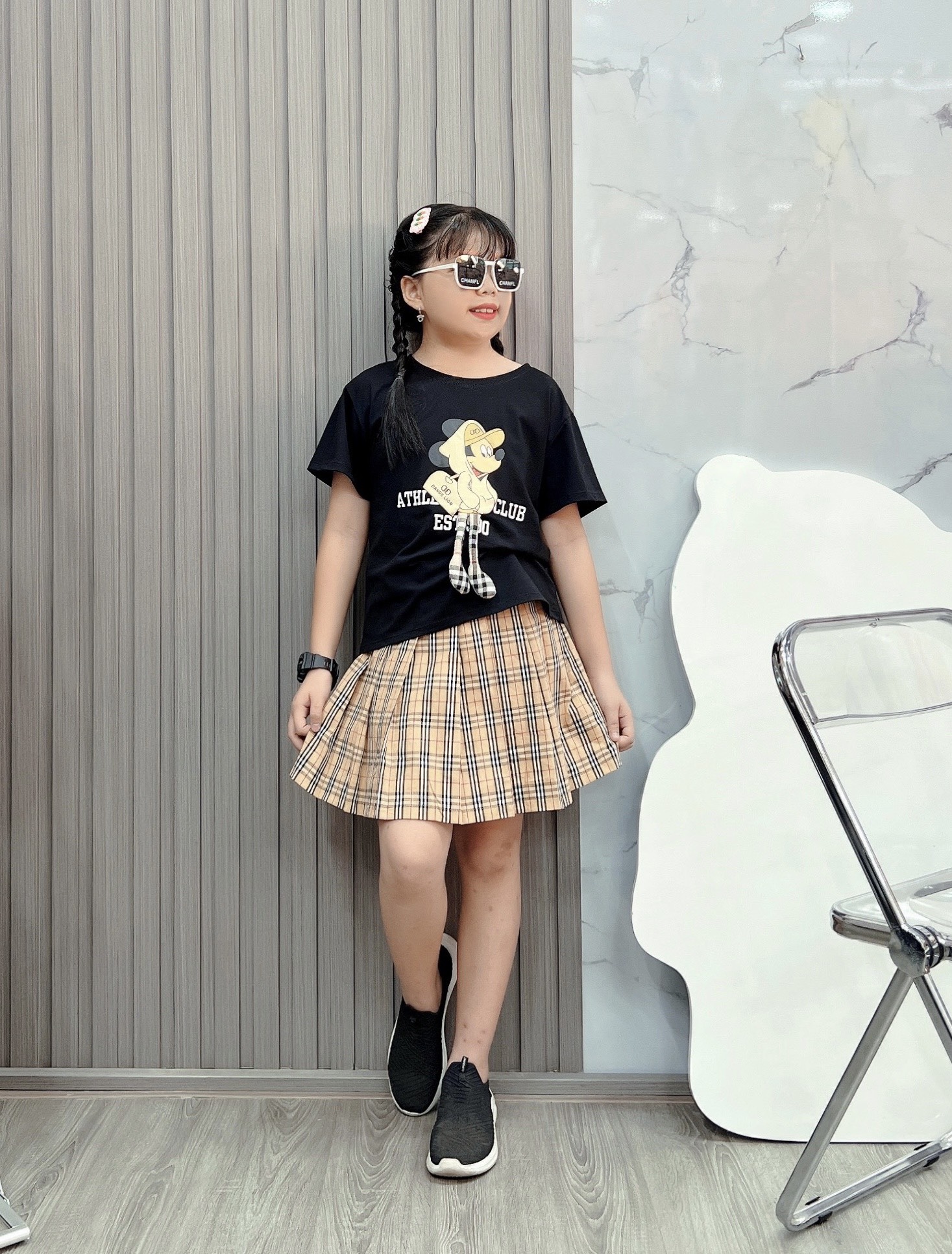 Set váy Chuột Mickey size cho bé từ 38-53Kg