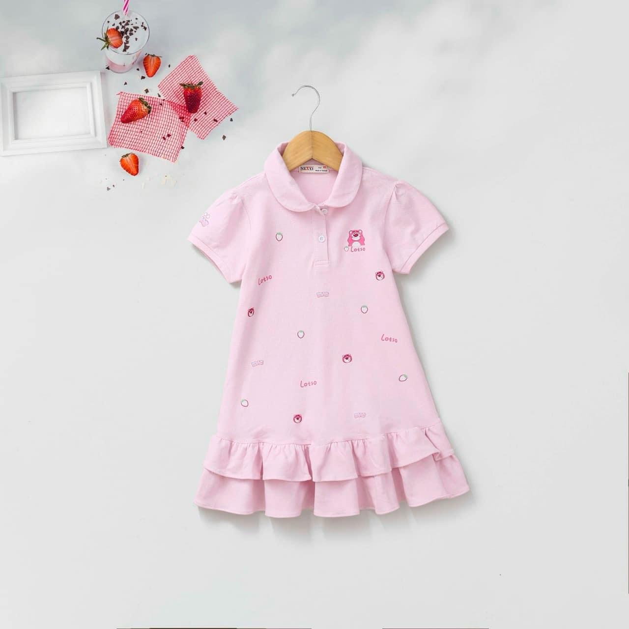 Đầm Gấu Dâu Đuôi Cá Nexxi cho bé từ 11-29Kg