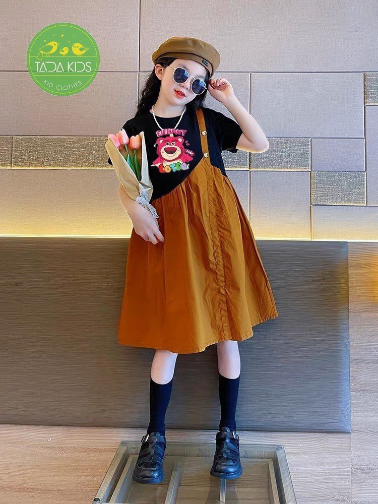Váy gấu dâu khoen nút 12-26Kg