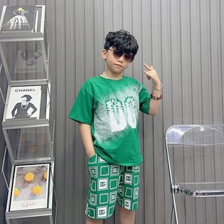 Bộ cotton in D.G phun sơn cho bé trai từ 26-38Kg