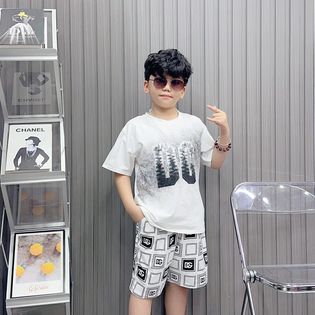 Bộ cotton in D.G phun sơn cho bé trai từ 26-38Kg