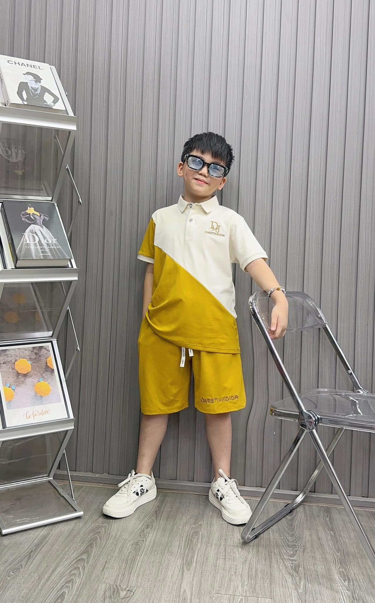 Bộ trụ D.io phối 2 màu cho bé từ 39-62Kg