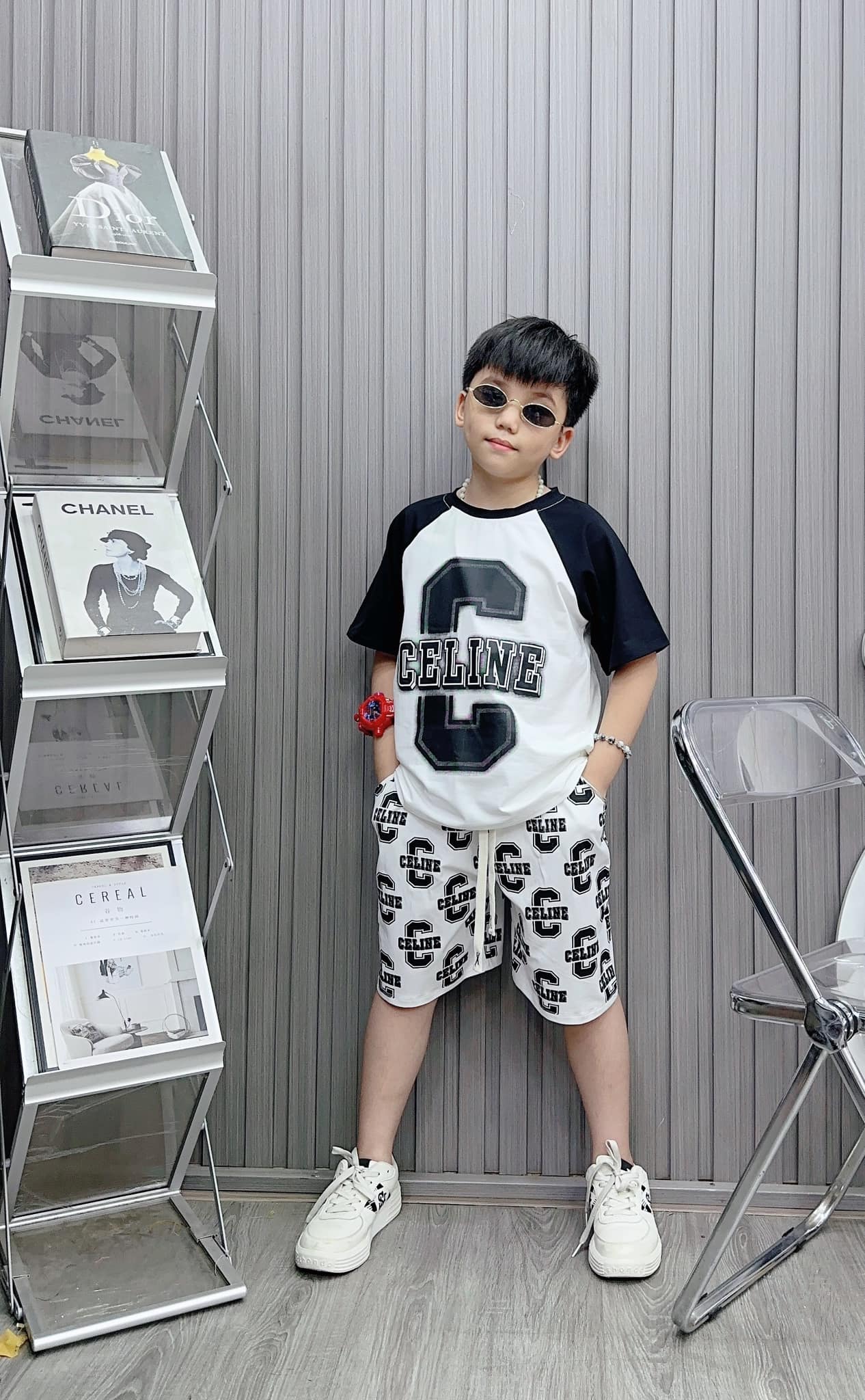 Bộ bé trai cotton in hình Celinne(39-62kg)