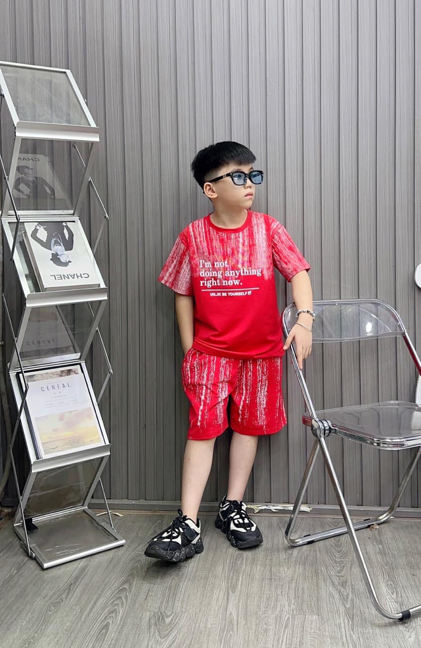 Bộ thun cotton in chữ  I'm Not size 39-62Kg