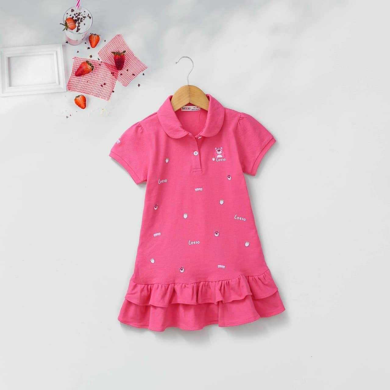 Đầm Gấu Dâu Đuôi Cá Nexxi cho bé từ 30-45Kg