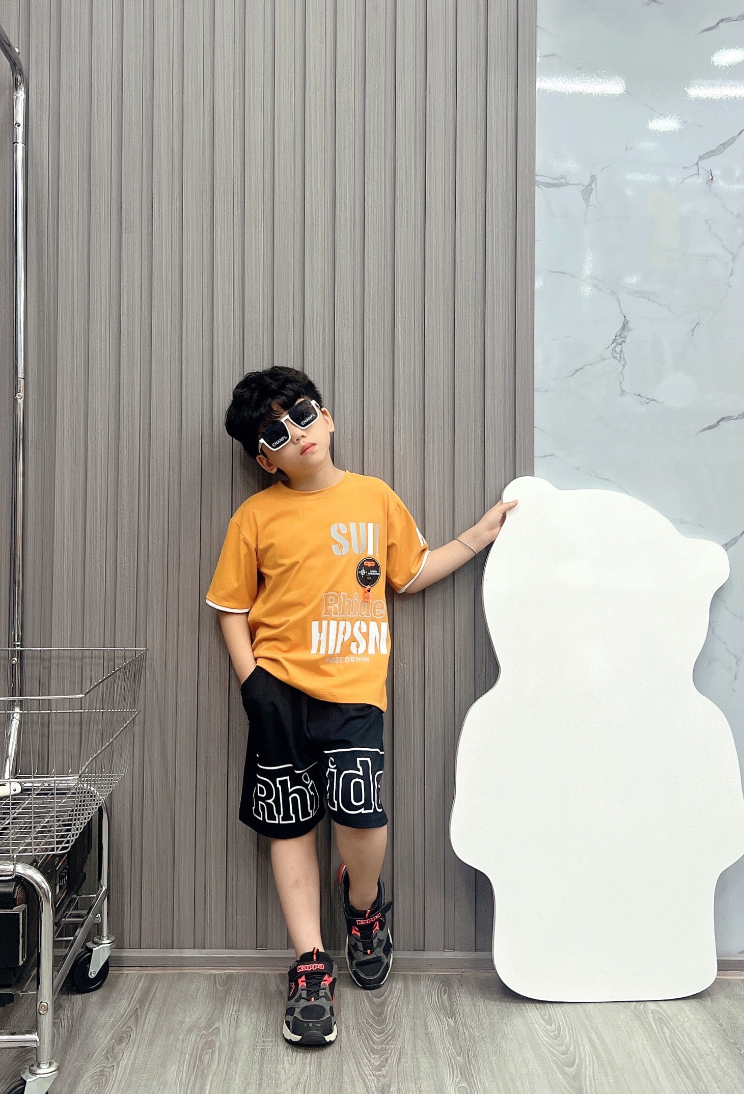 Bộ bé trai cotton in hình Logo Siêu Nhân (43-63kg)