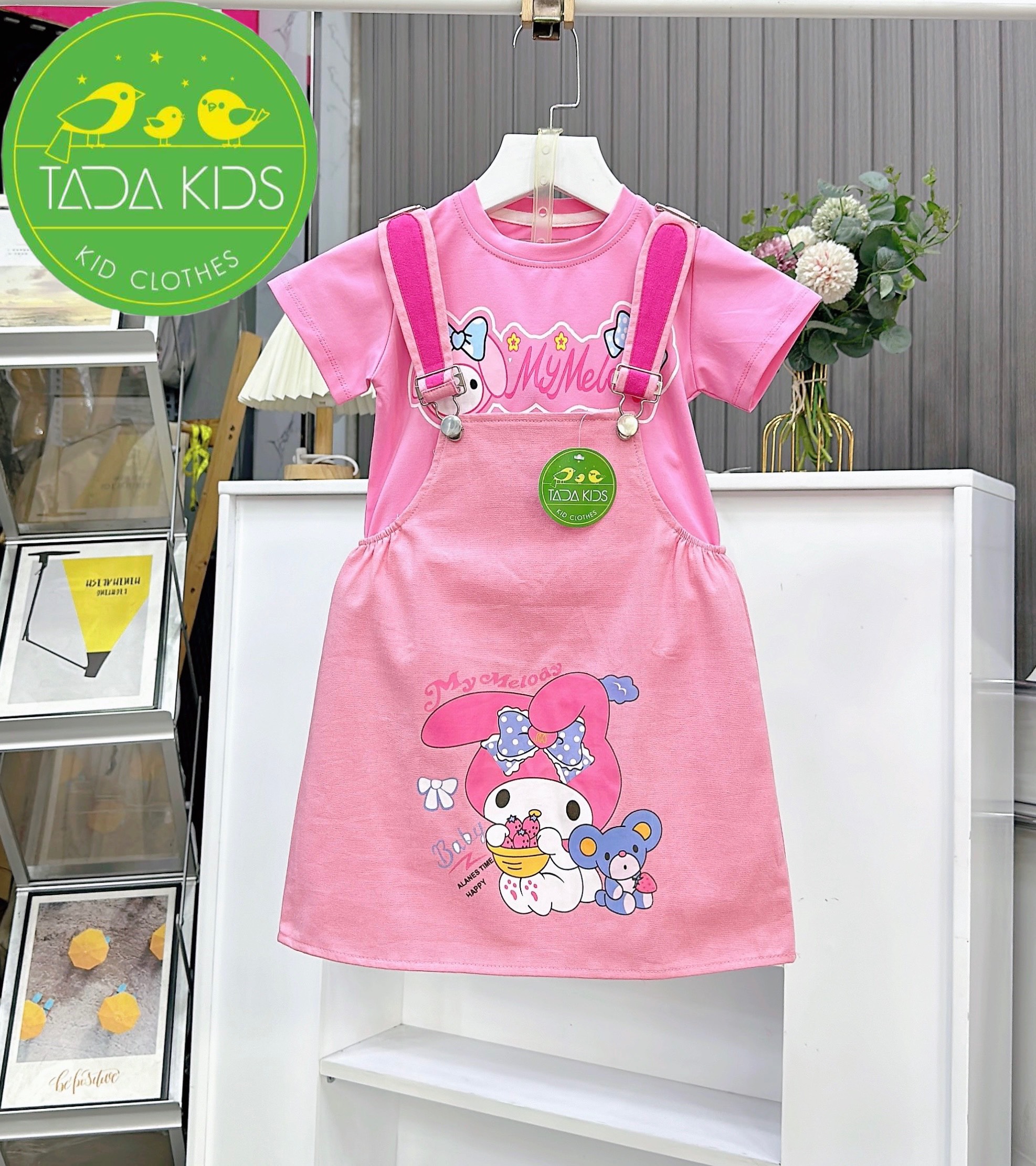 Set Yếm tai thỏ MELODY size cho bé từ 26-40Kg