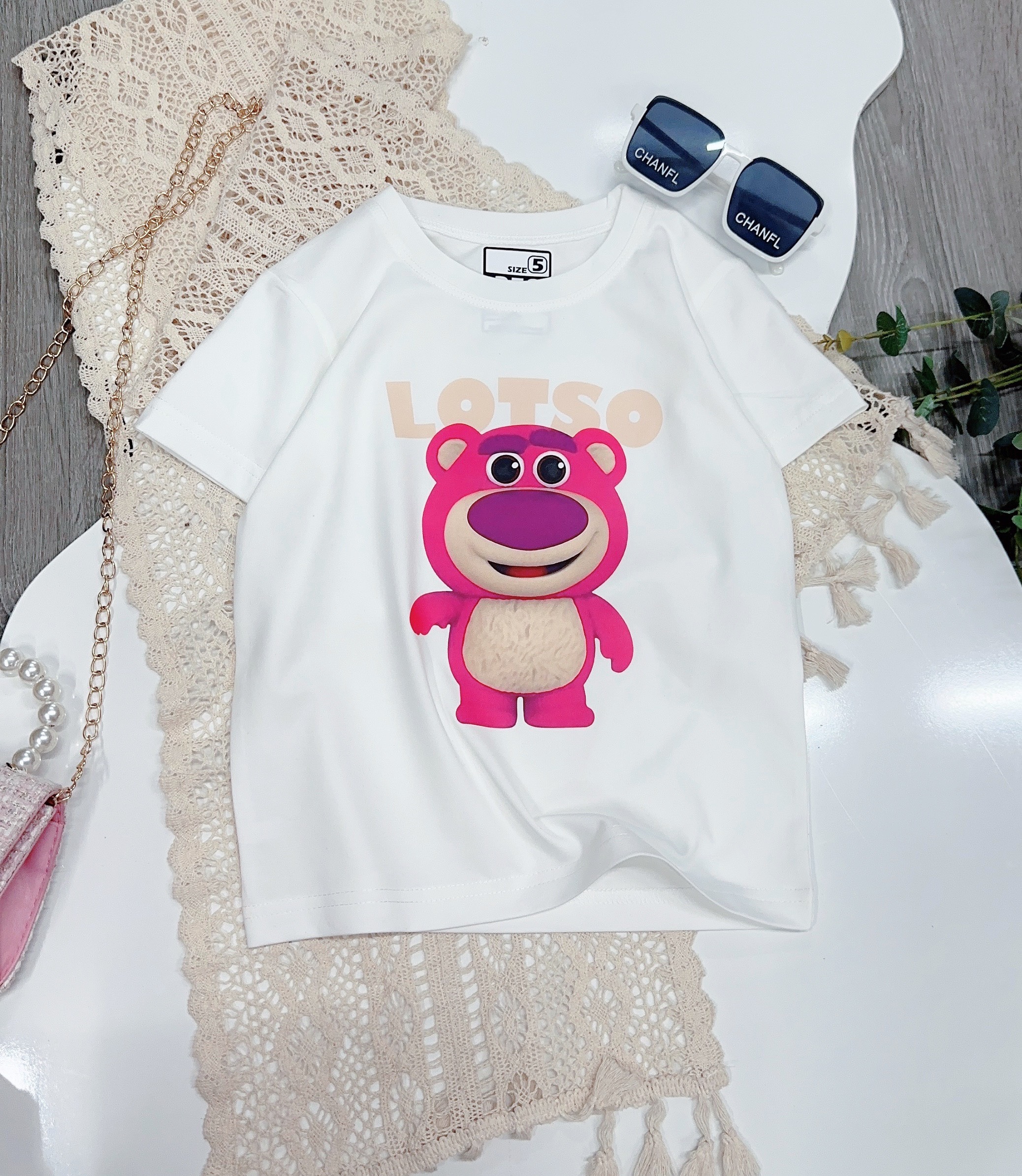Áo Gấu Dâu LOTSO (12-22kg)