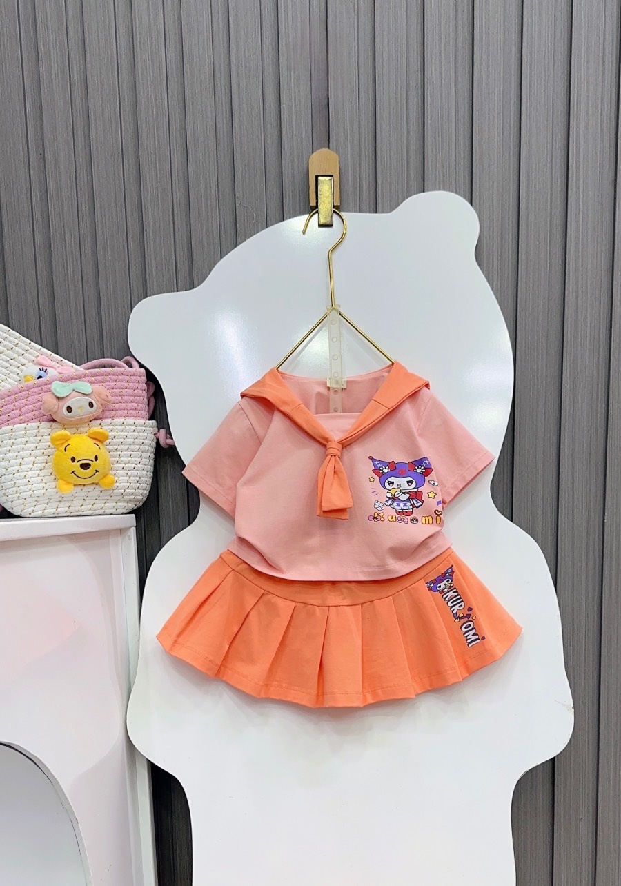 Sét váy BG Kuromi cổ nơ size 10-26Kg
