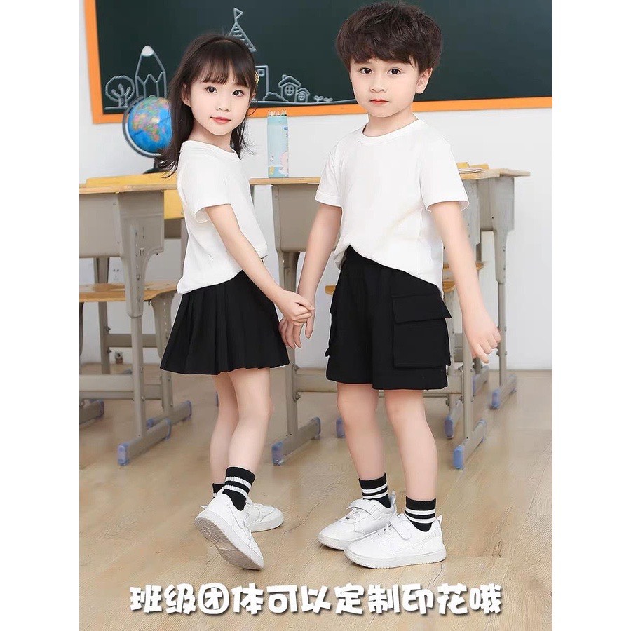 Áo thun cotton trơn unisex size từ 23-36Kg