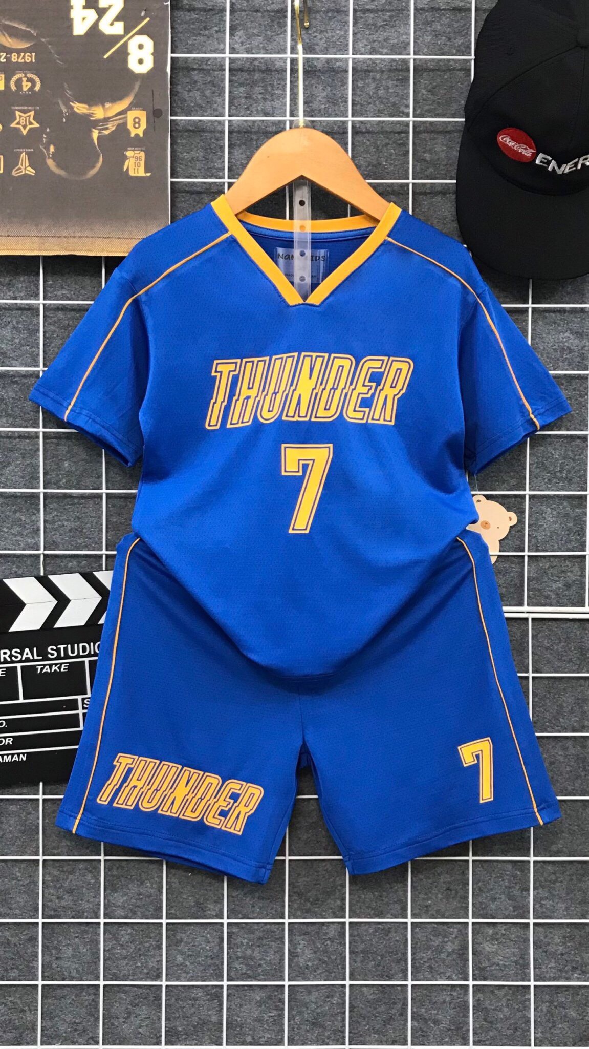 Bộ thể thao in THUNDER số 7 size30-43Kg