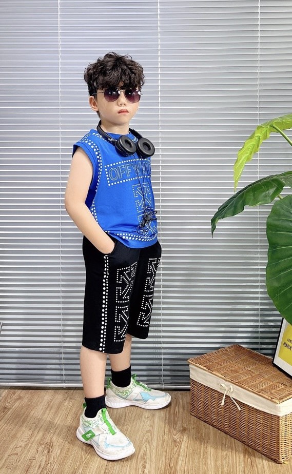Bộ sát nách chấm bi Cotton (8-23Kg)