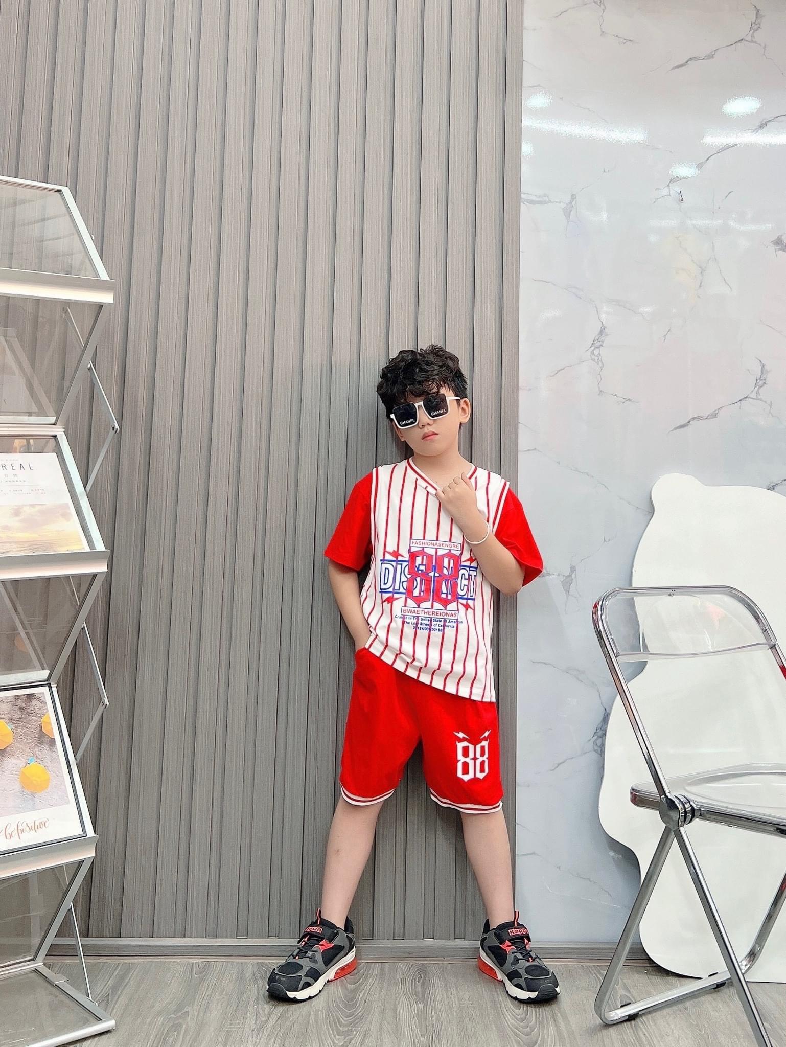Bộ bé trai cotton in hình 88 (24-38kg)