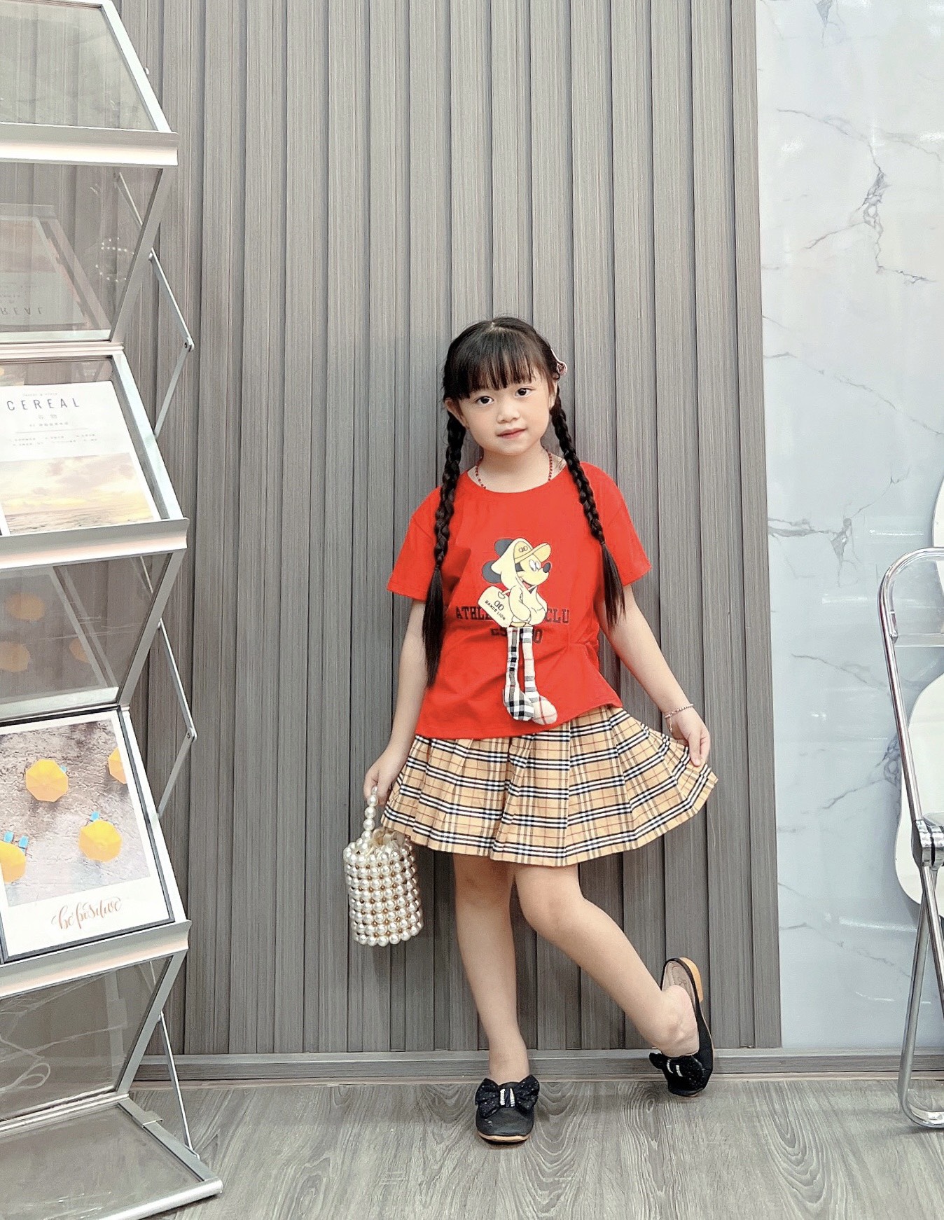 Set váy Chuột Mickey size cho bé từ 38-53Kg