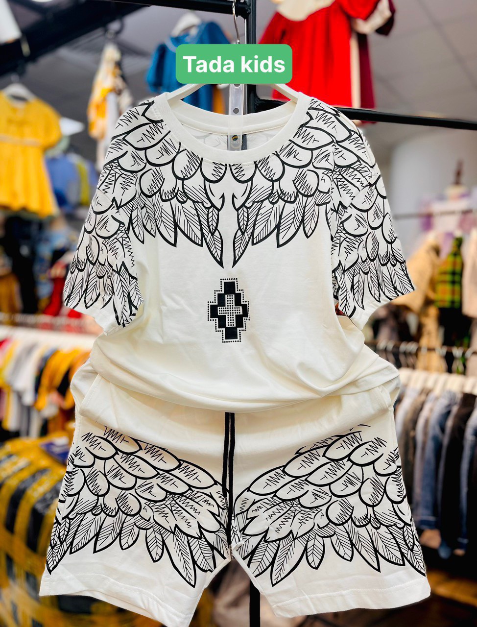 BỘ BÉ TRAI COTTON IN HÌNH CÁNH CHIM (26-42kg)