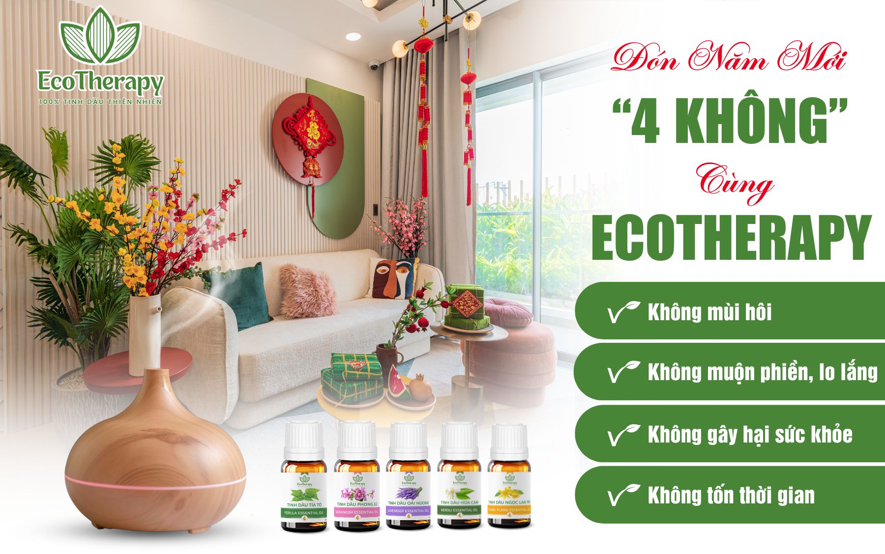 ĐÓN NĂM MỚI AN LÀNH VỚI TINH DẦU ECOTHERAPY