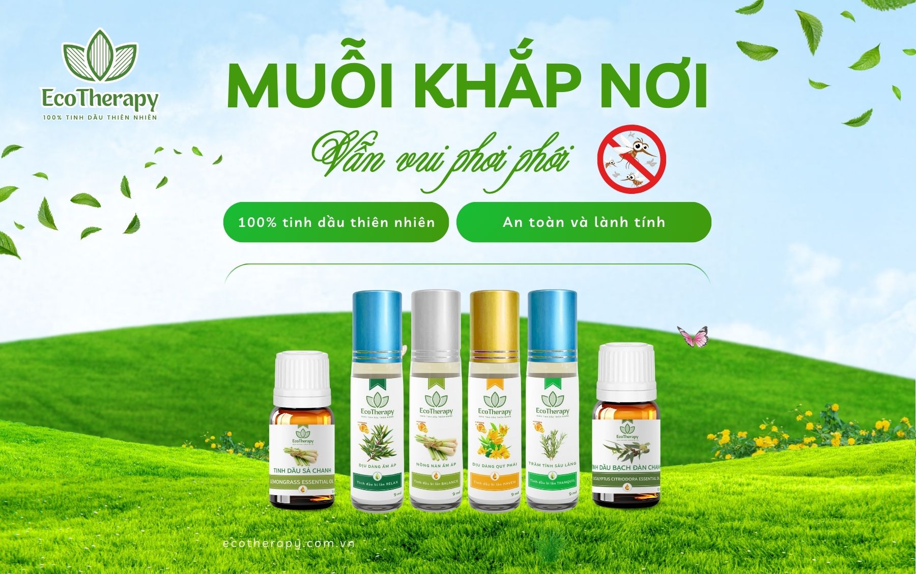 Tinh Dầu Xua Muỗi EcoTherapy – Giải Pháp An Toàn Bảo Vệ Gia Đình Trong Mùa Mưa