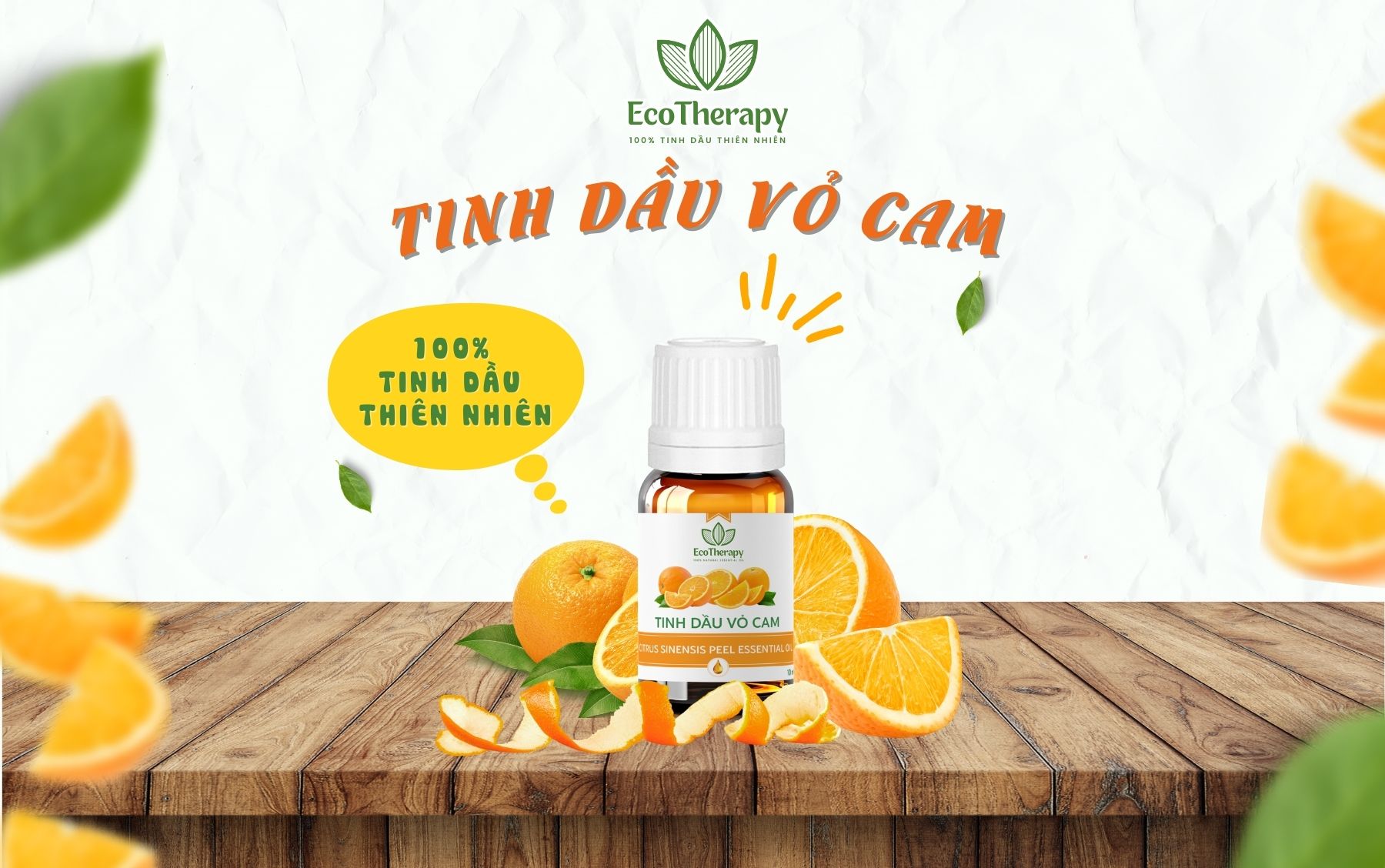 Tinh Dầu Vỏ Cam EcoTherapy: Bí Quyết Thư Giãn Từ Thiên Nhiên 