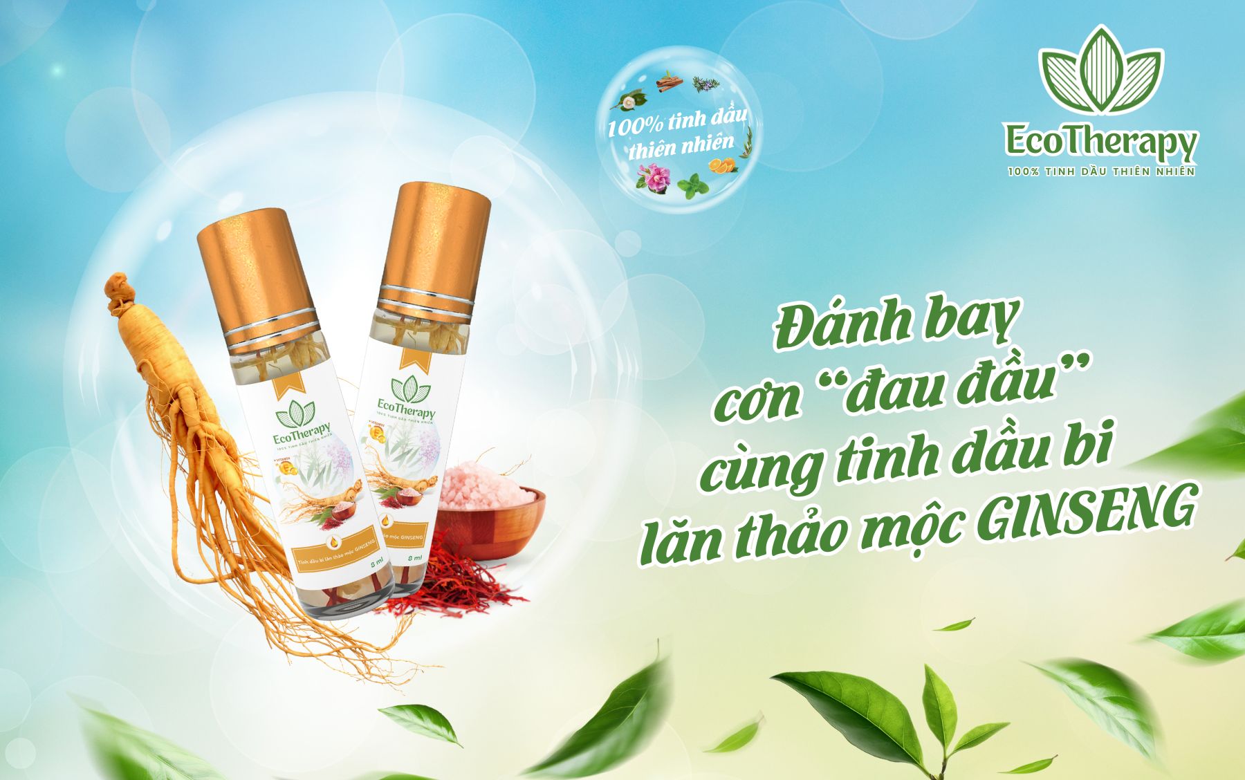 Đánh Bay Cơn Đau Đầu với Tinh Dầu Bi Lăn Thảo Mộc Ginseng