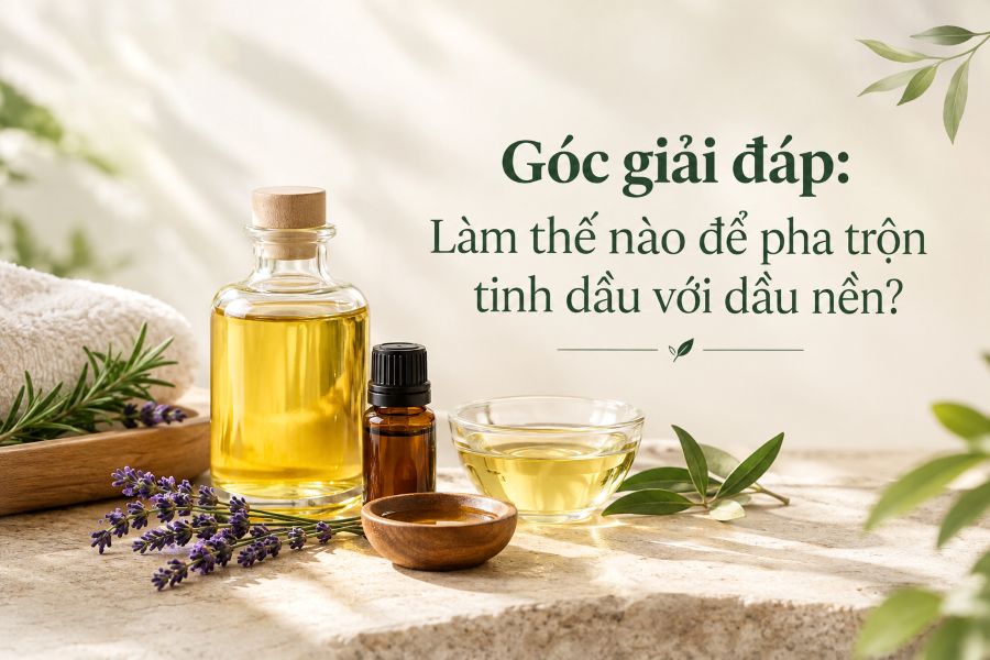 Góc giải đáp: Làm thế nào để pha trộn tinh dầu với dầu nền?