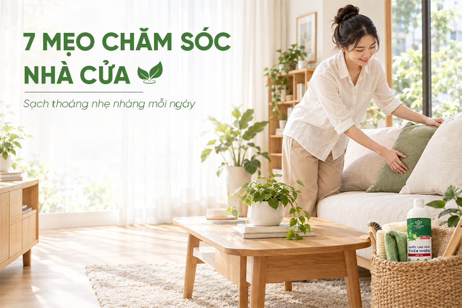 7 mẹo chăm sóc nhà cửa giúp tổ ấm luôn sạch thoáng mỗi ngày