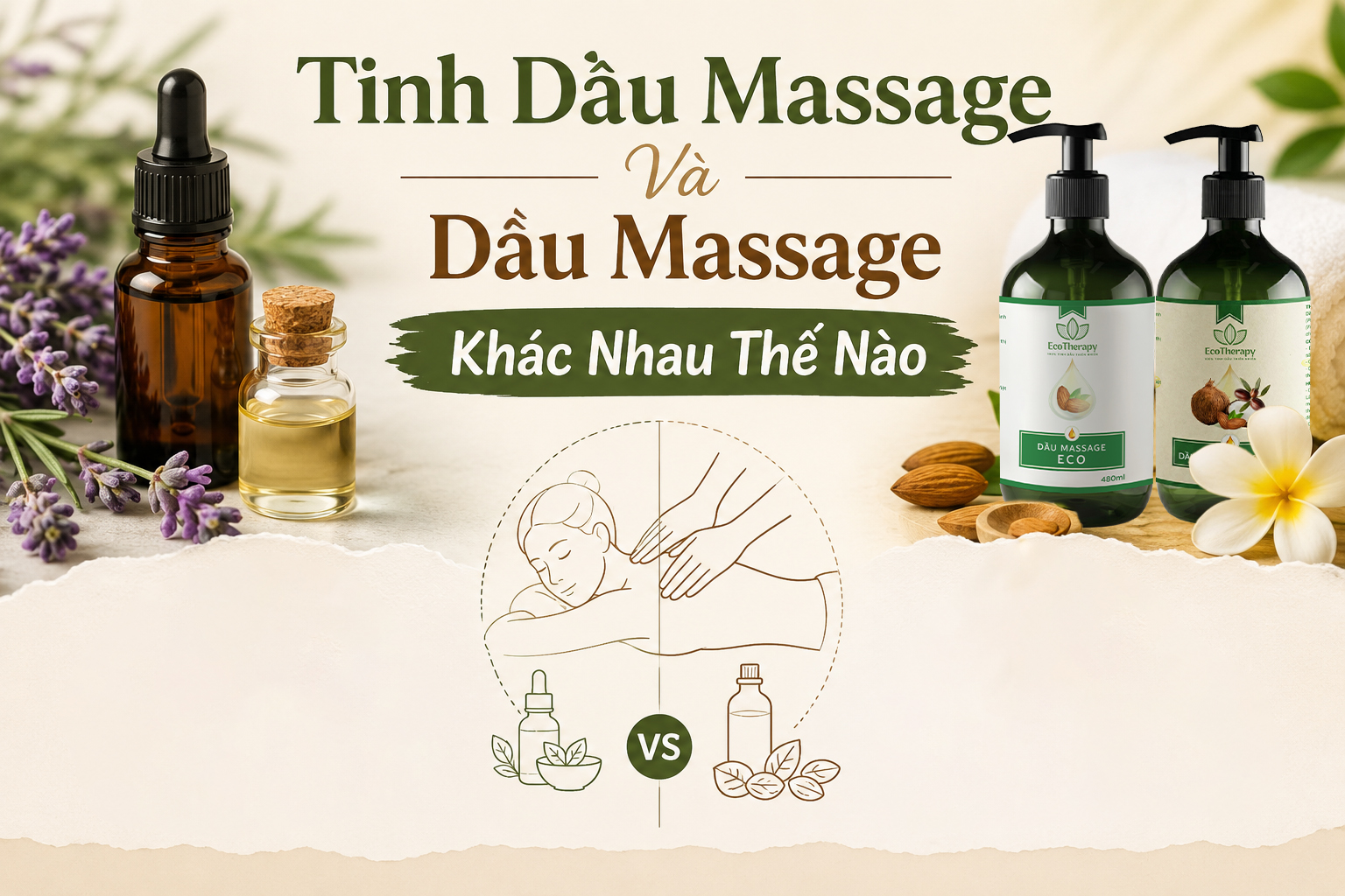 Tinh dầu massage và dầu massage: Đâu là sự khác biệt bạn cần biết?