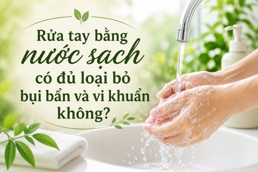 Rửa tay bằng nước sạch có đủ loại bỏ bụi bẩn và vi khuẩn không?