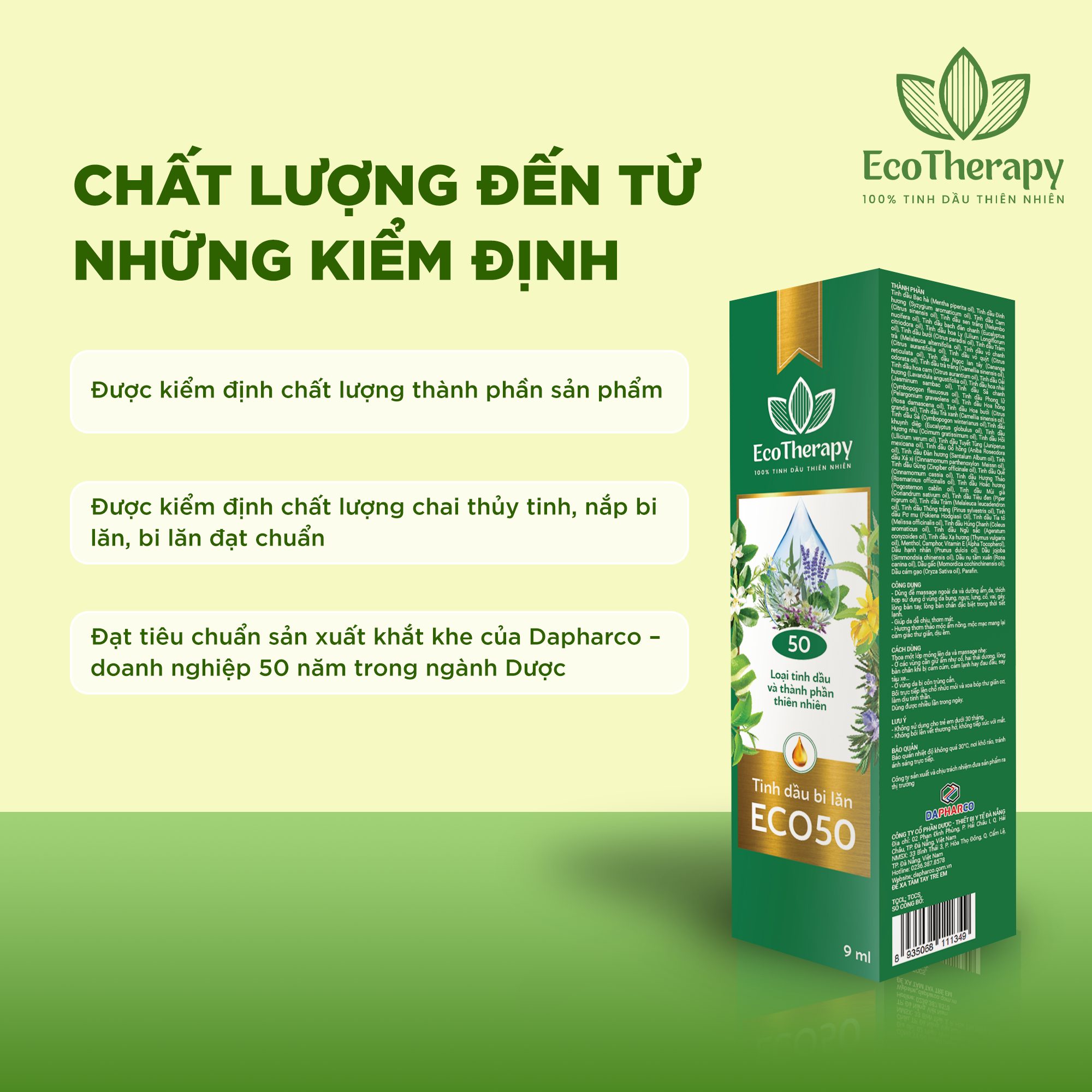 Tinh dầu bi lăn ECO50 - Khẳng định giá trị thật từ thiên nhiên và khoa học