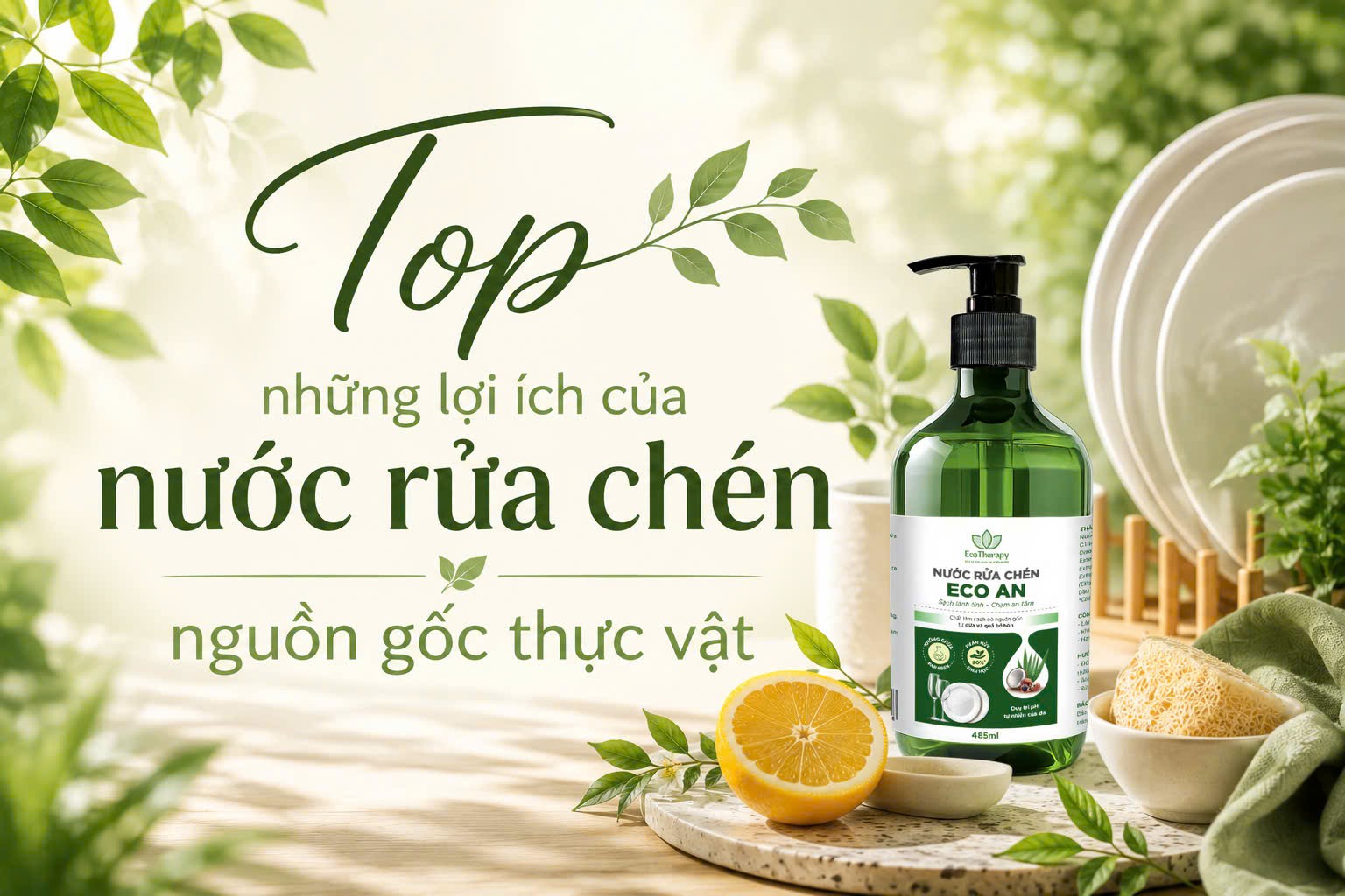 Top những lợi ích của nước rửa chén nguồn gốc thực vật