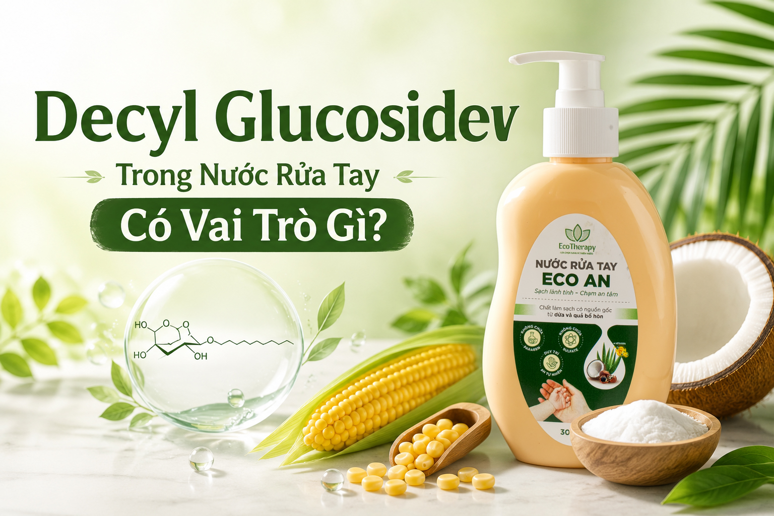Decyl Glucoside trong nước rửa tay có vai trò gì?