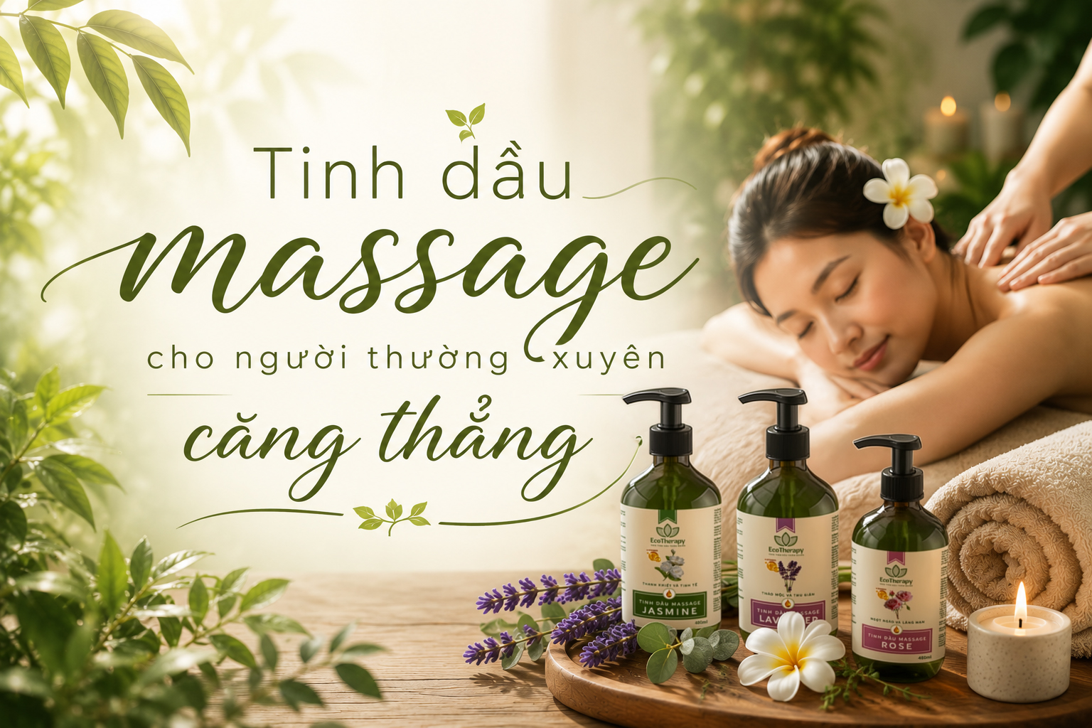 Tinh dầu massage cho người thường xuyên căng thẳng