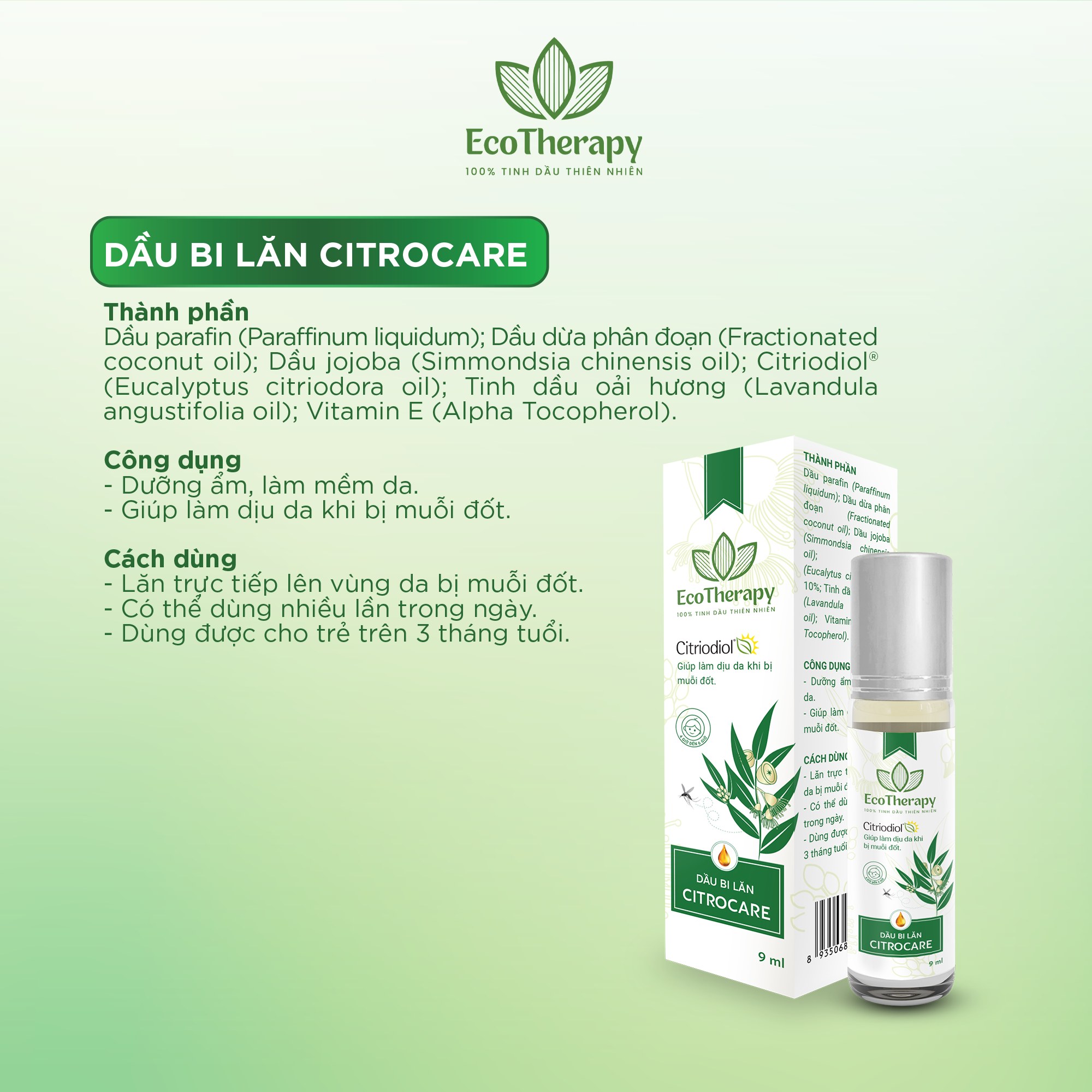 Tinh dầu bi lăn Citrocare