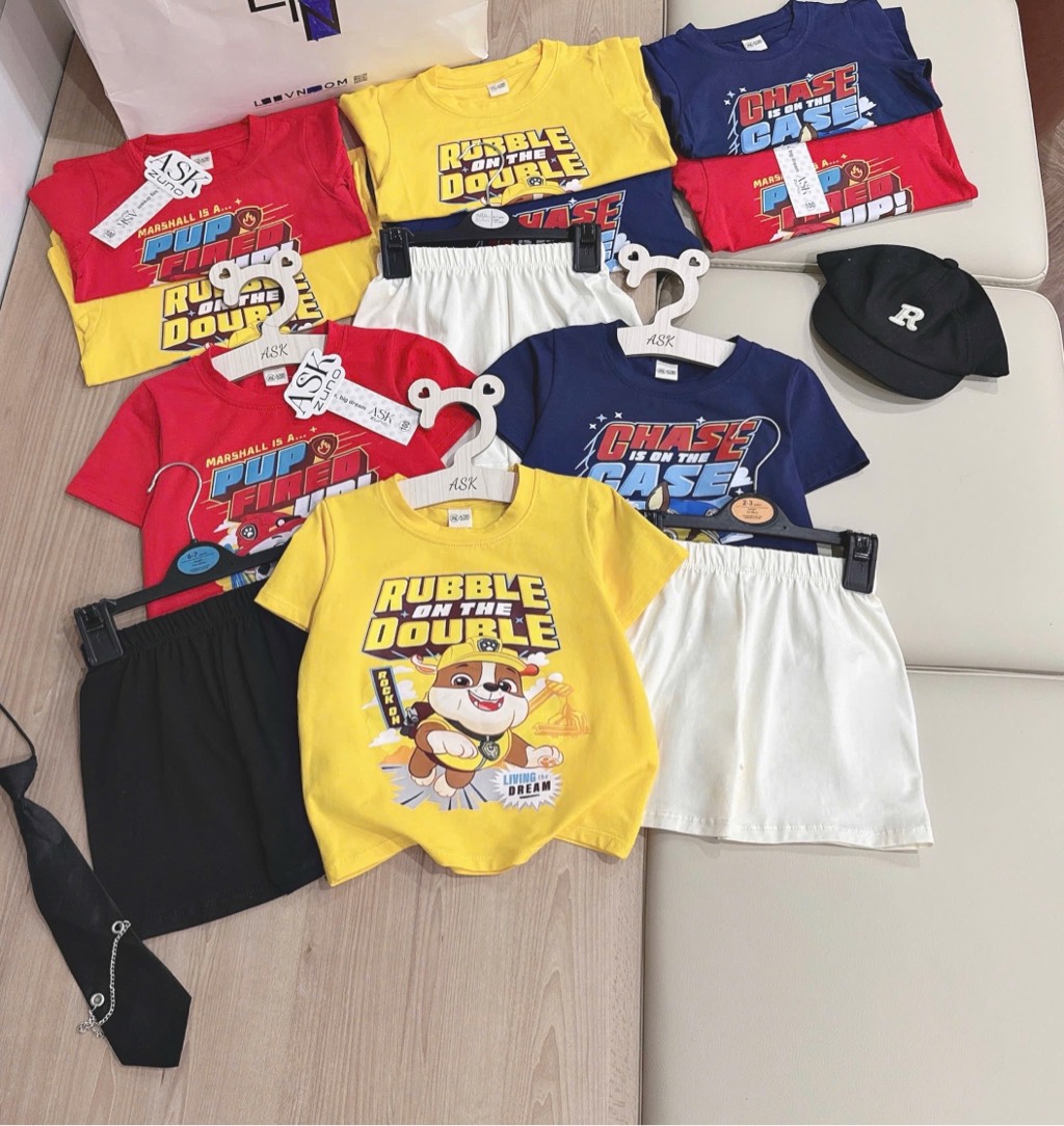 SET 3 BỘ CHÚ CHÓ CỨU HỘ BÉ TRAI