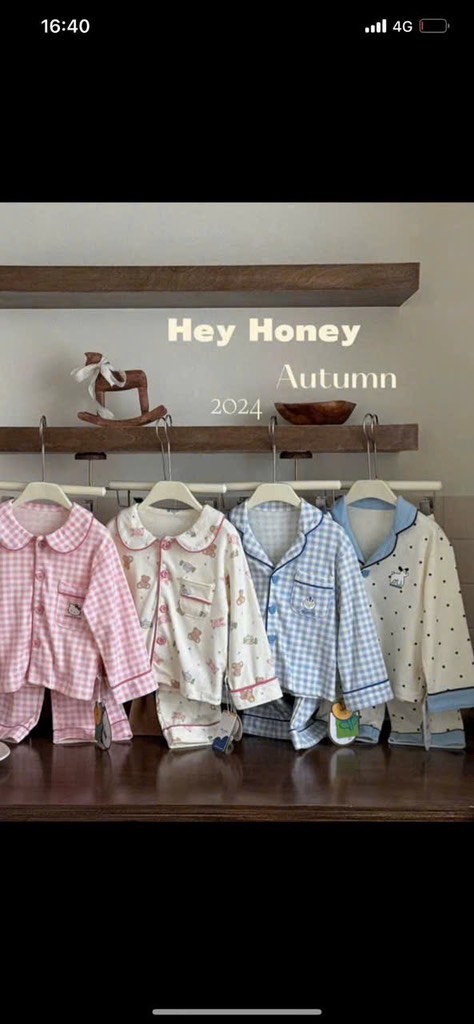 SET 2 BỘ ĐŨI DÀI PIZAMA 2 MÀU BÉ TRAI BÉ GÁI