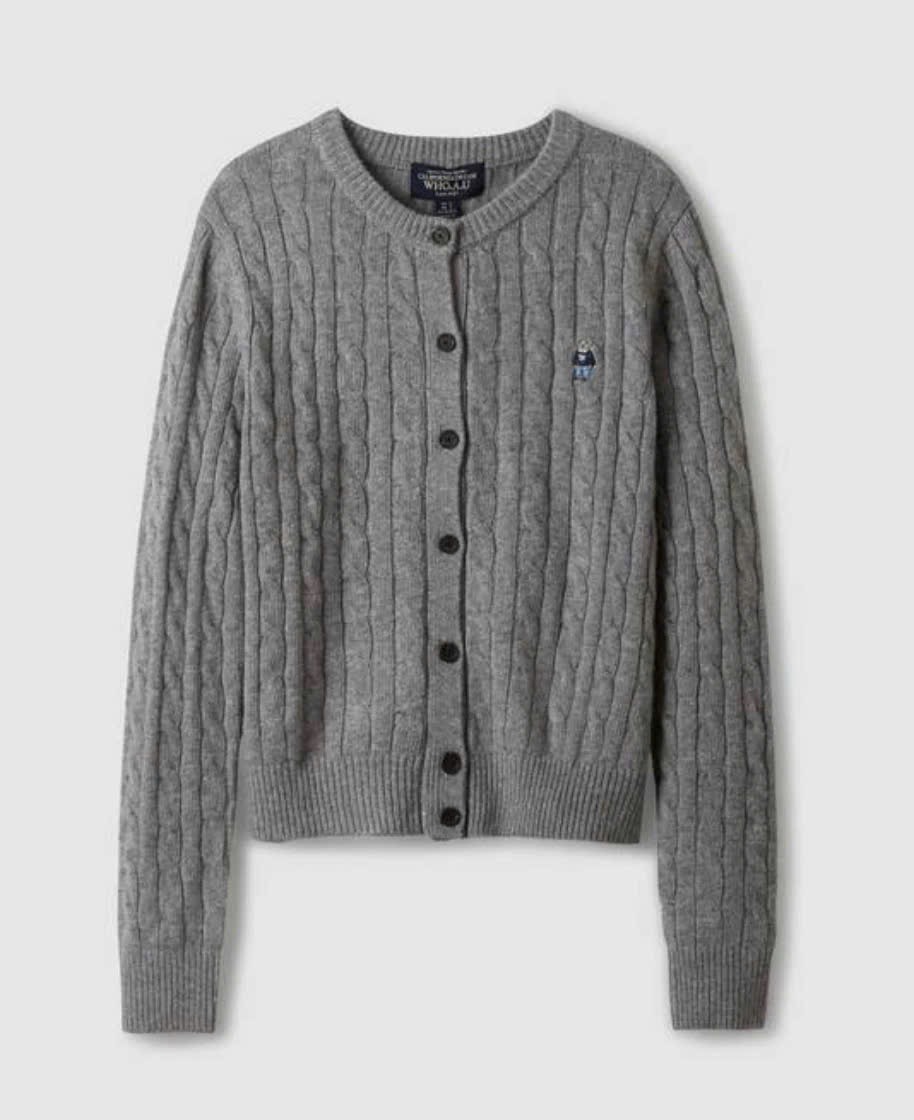 ÁO LEN XÁM CARDIGAN GẤU WHO NỮ THU ĐÔNG