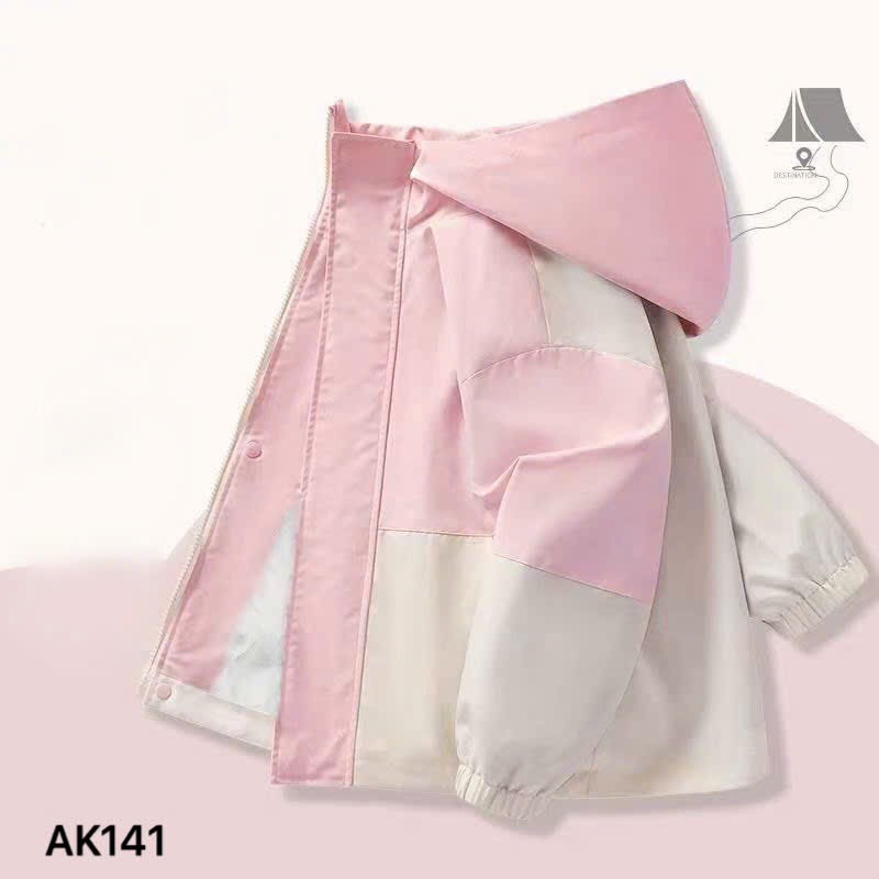 ÁO KHOÁC GIÓ PHỐI MÀU LIỀN MŨ DÀI TAY SIZE ĐẠI BÉ TRAI