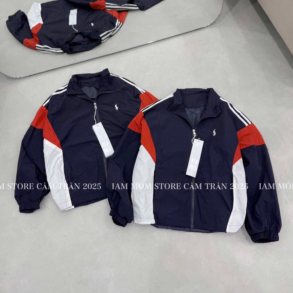 ÁO KHOÁC THÊU NGỰA PHỐI SỌC ĐỎ NỮ