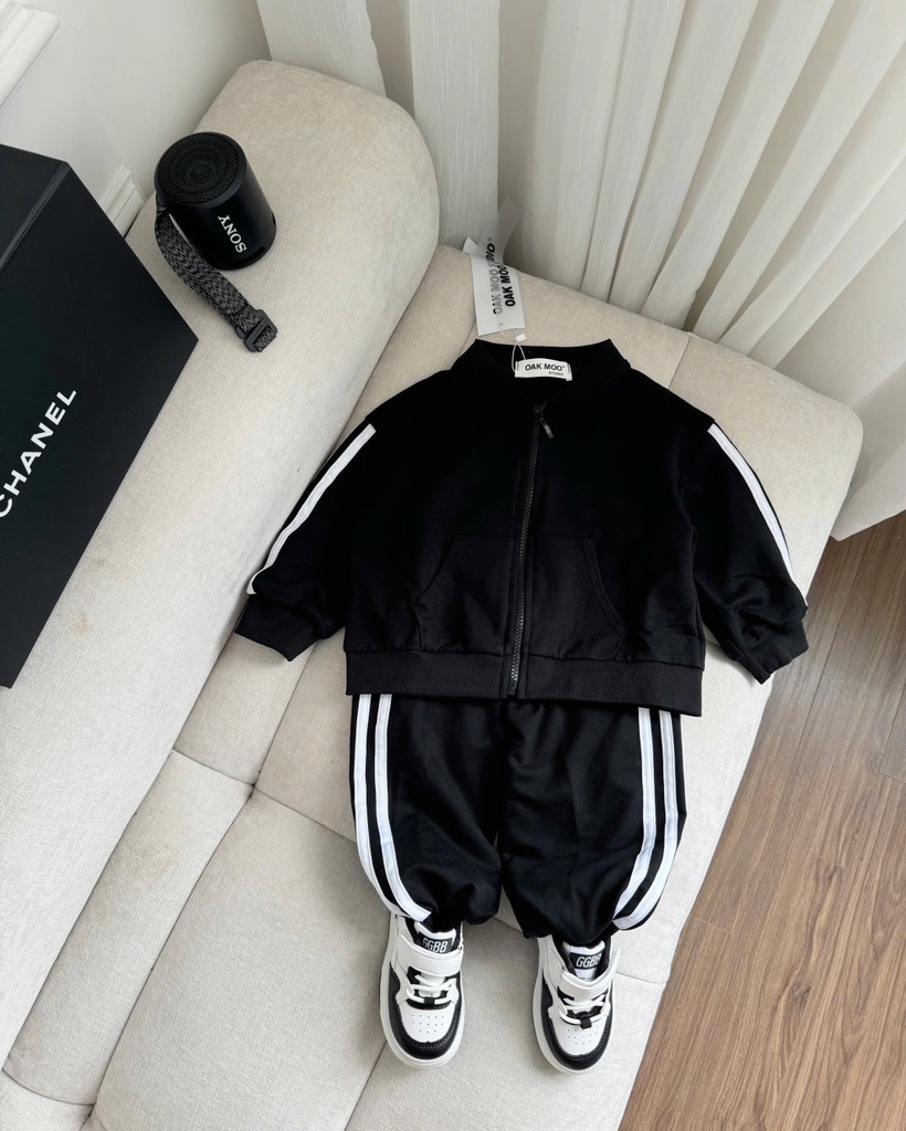 SET BỘ DÀI ĐEN SỌC TRẮNG BÉ TRAI