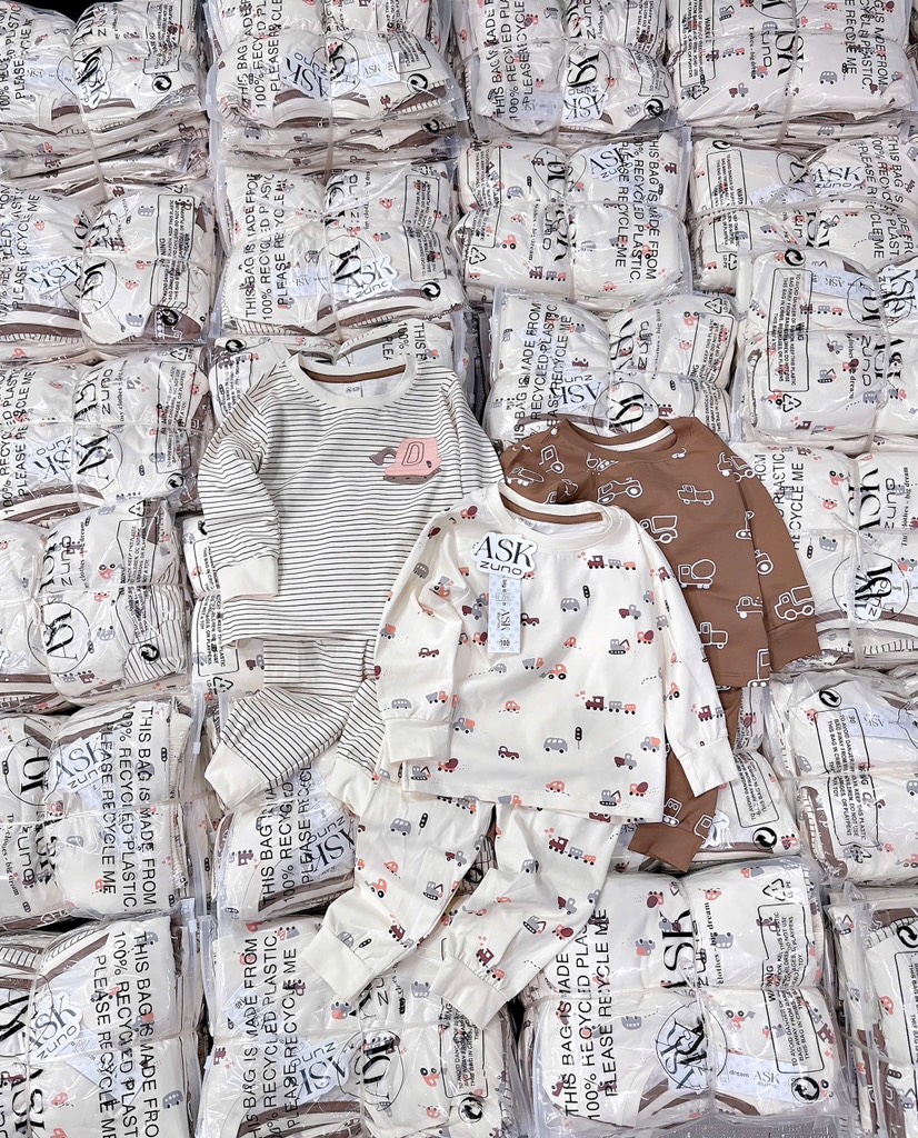 SET 3 BỘ DÀI Ô TÔ KẺ NÂU BÉ TRAI
