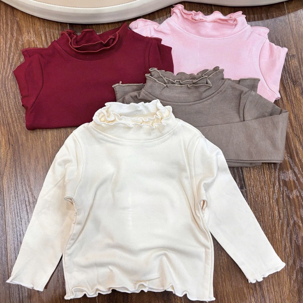 SET 2 ÁO GIỮ NHIỆT ZIP CỔ BÈO DÀI TAY BÉ GÁI