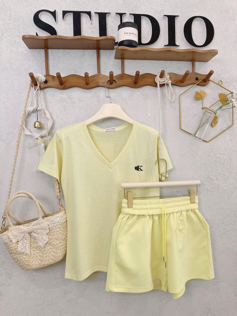 SET VÀNG CỔ TIM LOGO THÊU NỮ