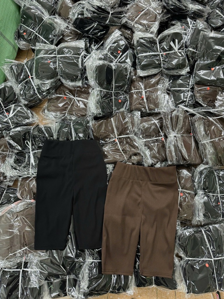 SET 2 QUẦN LEGGING ĐÙI NÂU ĐEN NỮ(xả 50k)