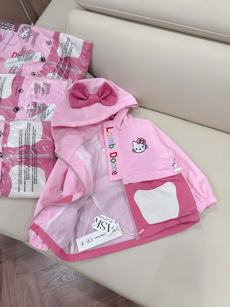ÁO GIÓ LAMB DONNE MÀU HỒNG BÉ GÁI