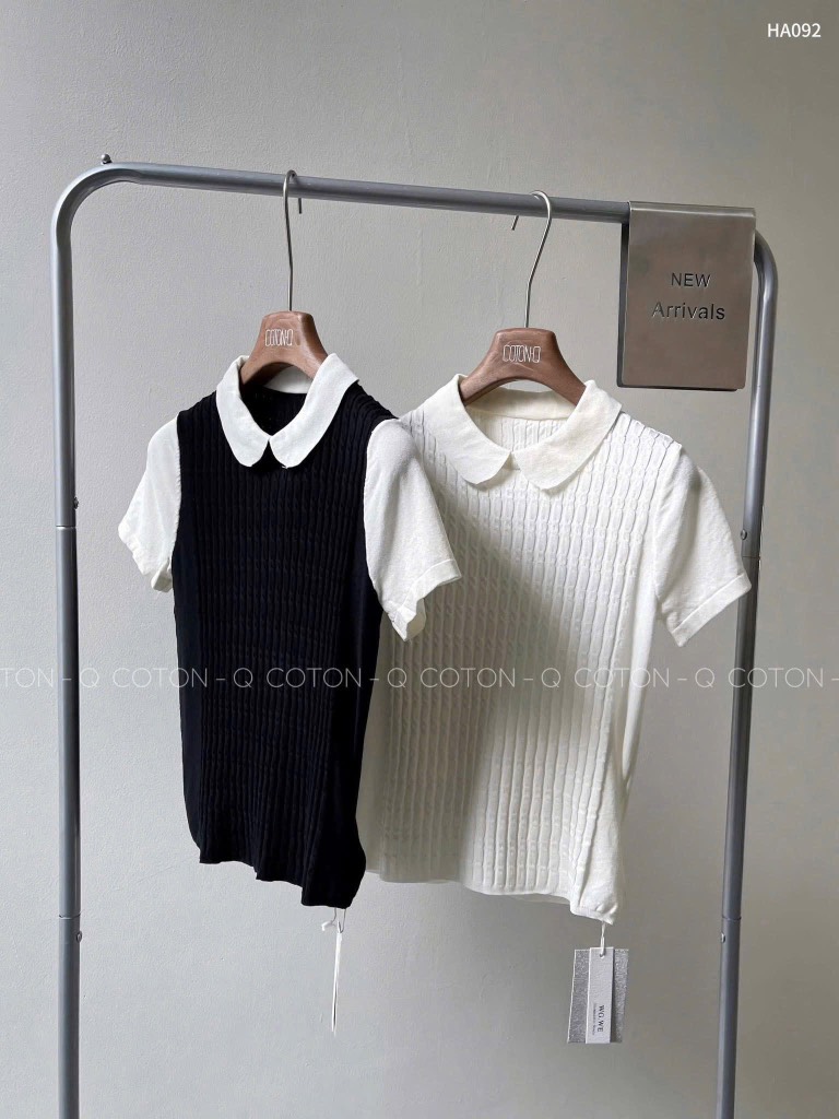 ÁO LEN DỆT CỔ SEN 2 MÀU NỮ THU ĐÔNG
