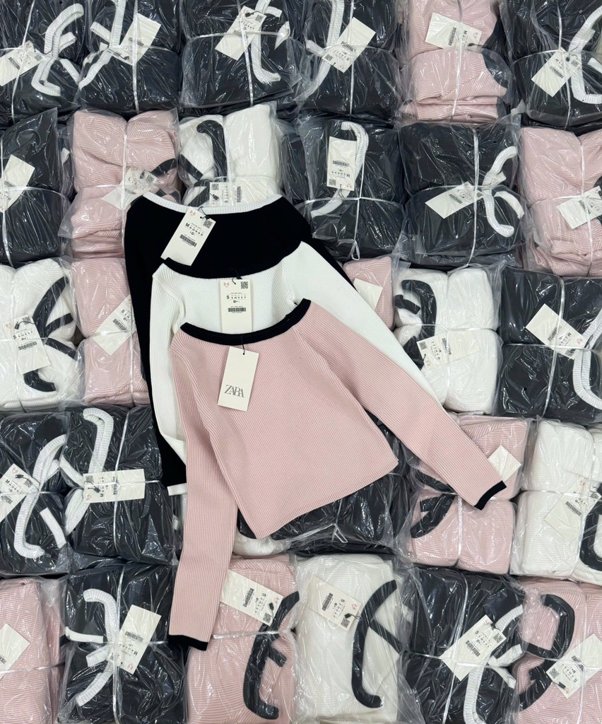 ÁO LEN Z.R CỔ THUYỀN ĐEN TRẮNG HỒNG NỮ THU ĐÔNG(XẢ 129k)