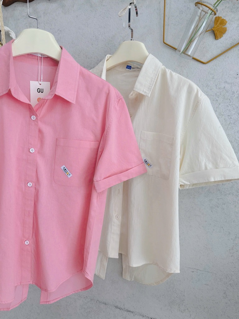 ÁO SƠ MI CÀI SAU 2 MÀU TÚI TRƯỚC NỮ (SALE 75k)