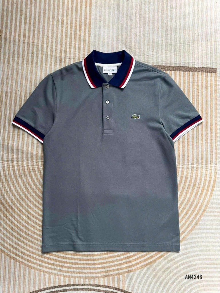 ÁO POLO THÊU CÁ SẤU CỔ VIỀN TRẮNG NAM