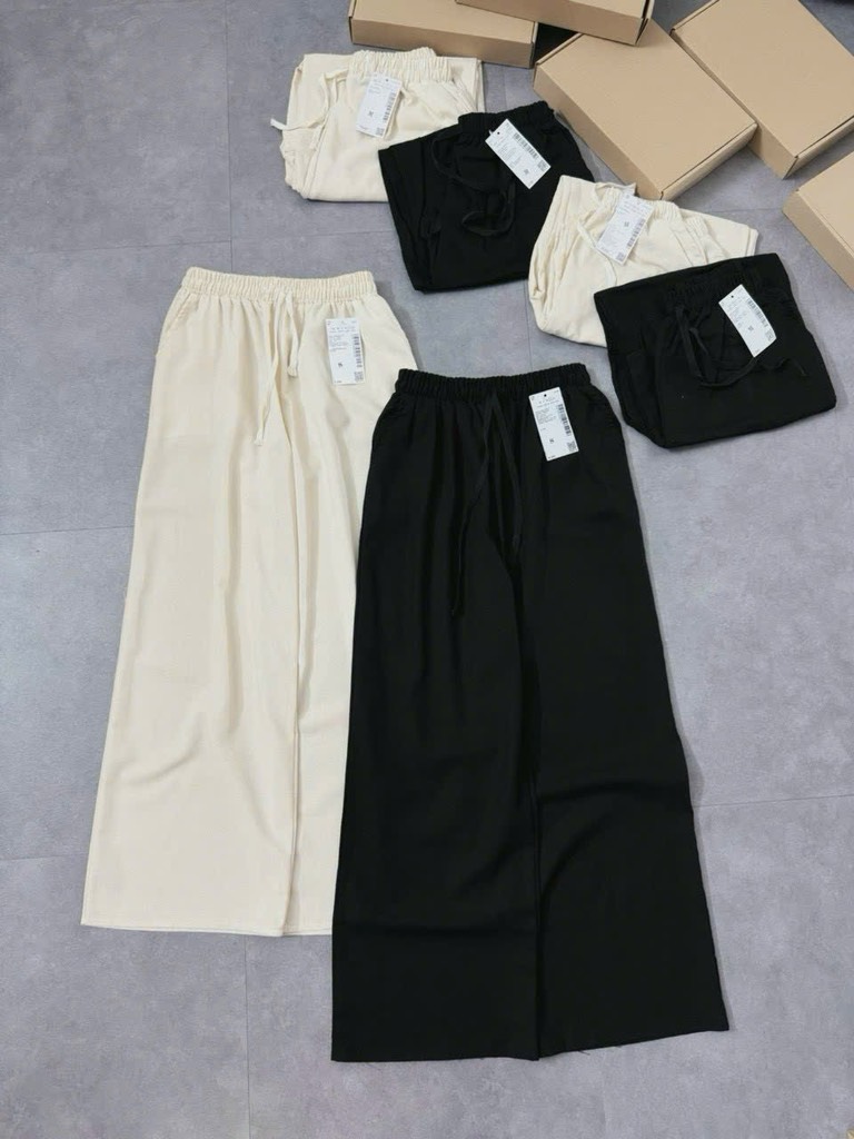 SET 2 QUẦN SUÔNG ĐEN BE CHUN DÂY NỮ